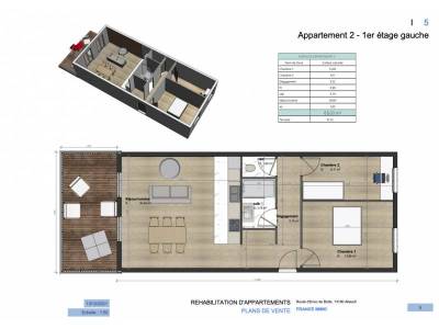 LOT,2-T3-1ÈRE ETAGE-PLAN DE VENTE-ENCO DE BOTTE